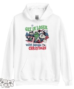 Get In Loser We're Saving Christmas Snowman Jack Skellington Grinchs Shirt Product Photo 5