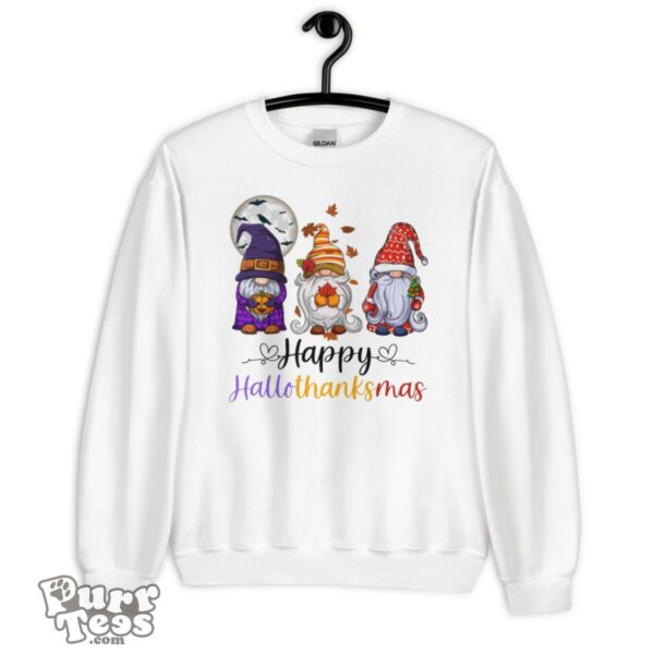 Happy Hallothanksmas Gnomes Halloween Merry Christmas T-Shirt Product Photo 3