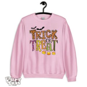 Trick or Treat Funny Halloween Bat And Candy T-Shirt Product Photo 2