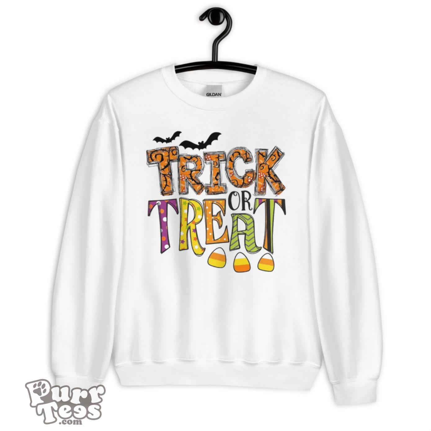 Trick or Treat Funny Halloween Bat And Candy T-Shirt Product Photo 3