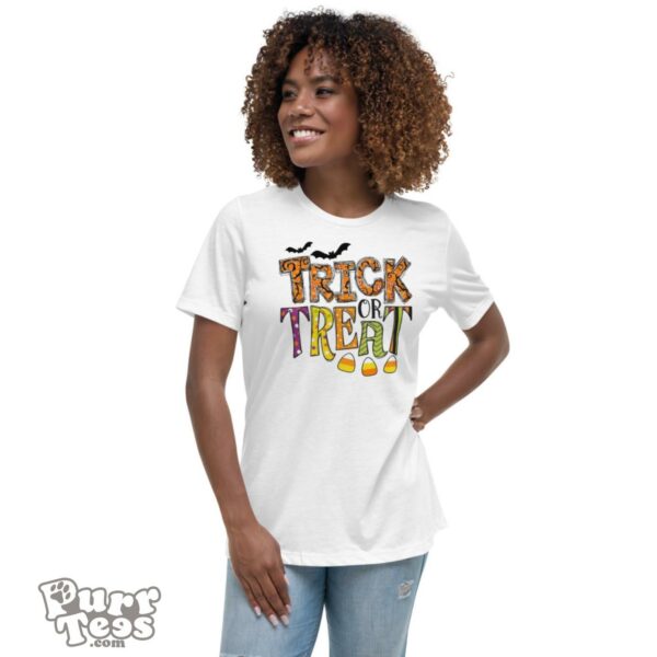 Trick or Treat Funny Halloween Bat And Candy T-Shirt Product Photo 7