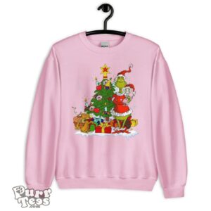 Vintage Grinch With Gift Boxes And Christmas Tree T-Shirt Product Photo 2