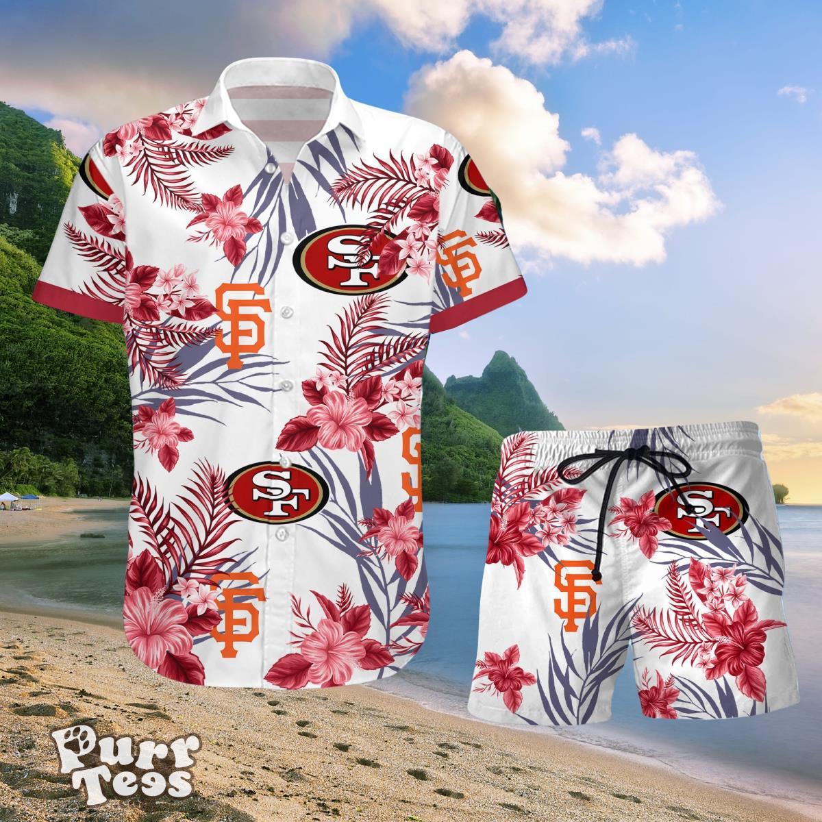 49ERS Giants Hawaiian Shirt And Shorts Best Gift For Men And Women Product Photo 1
