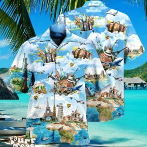 Airplane Travel World Limited Edition Hawaiian Shirt Best Gift For Men And Women Product Photo 2