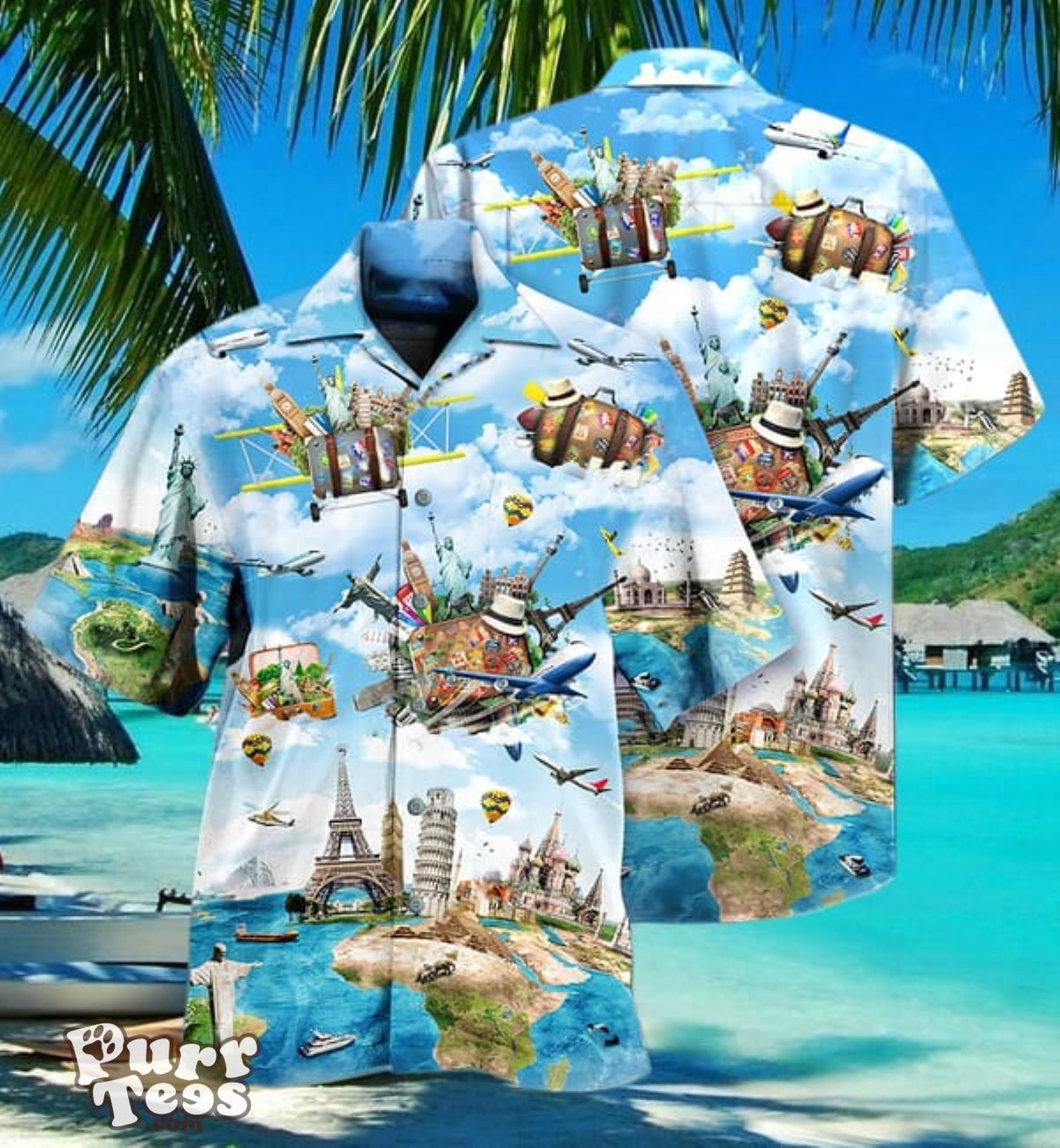 Airplane Travel World Limited Edition Hawaiian Shirt Best Gift For Men And Women Product Photo 2