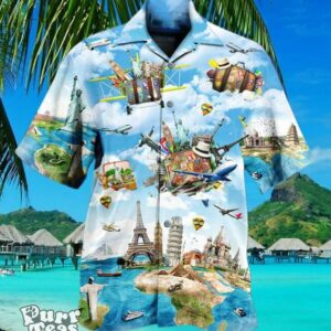 Airplane Travel World Limited Edition Hawaiian Shirt Best Gift For Men And Women Product Photo 1