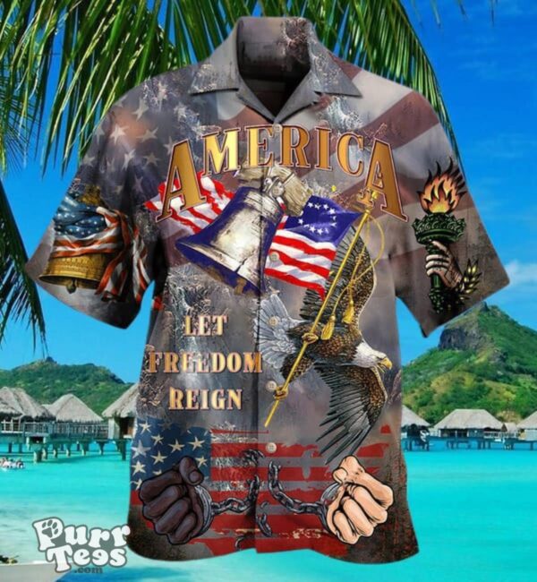America Let Freedom Reign Limited Edition Hawaiian Shirt Best Gift For Men And Women Product Photo 1