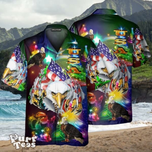 America Love Eagle Christmas Hawaiian Shirt Unique Gift For Men And Women Product Photo 1