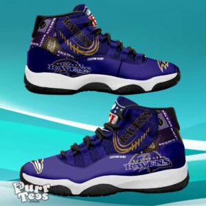 Baltimore Ravens Custom Name Air Jordan 11 Sneaker Style Gift For Men And Women Product Photo 1