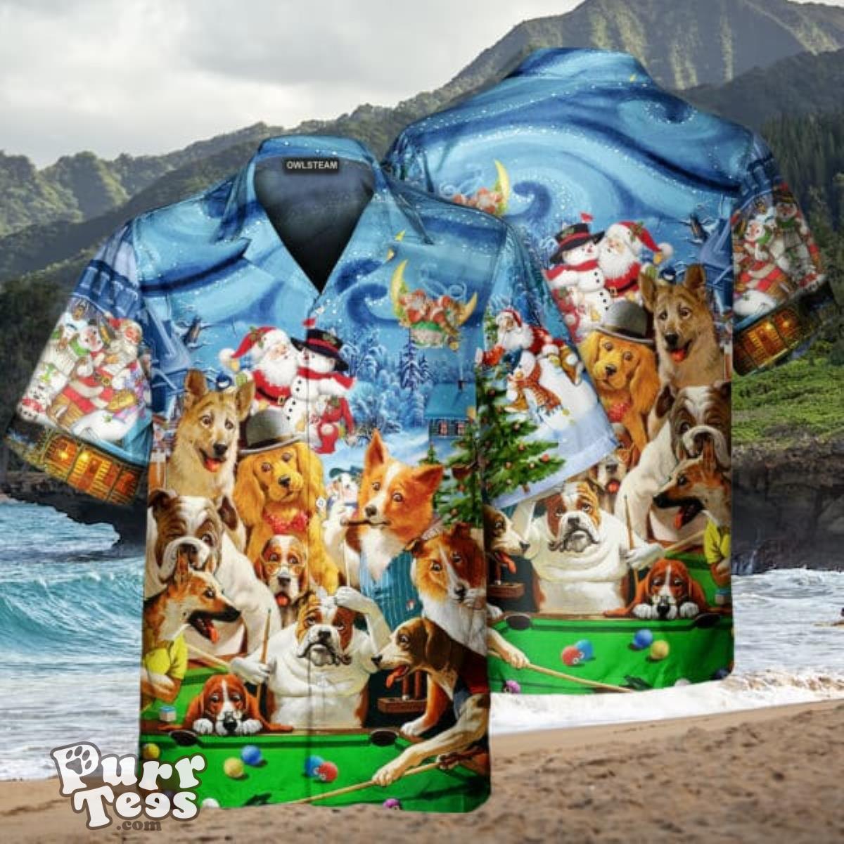 Billiard Vintage Dogs Playing Pool Hawaiian Shirt Unique Gift For Men And Women Product Photo 1