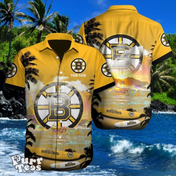 Boston Bruins Custom Name Hawaiian Shirt Best Gift For Men And Women Product Photo 1