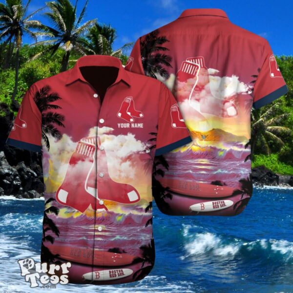 Boston Red Sox Custom Name Hawaiian Shirt Best Gift For Men And Women Product Photo 1