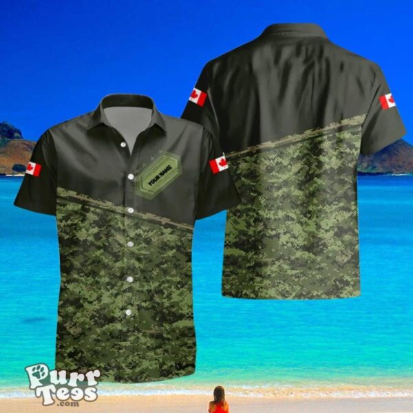 Canadian VeteranSoldier Custom Name Hawaii Shirt Impressive Gift For Friends Product Photo 1
