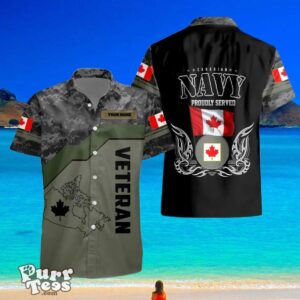 Canadian VeteranSoldier Custom Name Hawaii Shirt Impressivel Gift For Everyone Product Photo 2