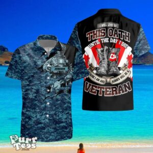 Canadian VeteranSoldier Custom Name Hawaii Shirt Special Gift For Everyone Product Photo 3
