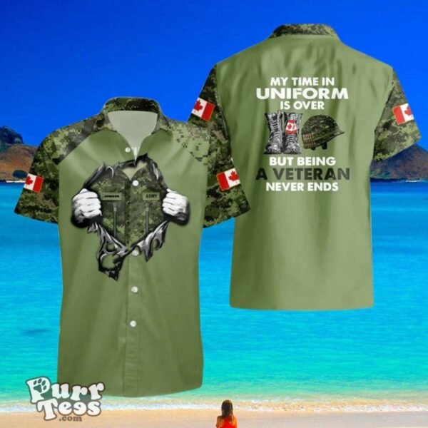 Canadian VeteranSoldier Custom Name Hawaii Shirt Special Gift For Friends Product Photo 1