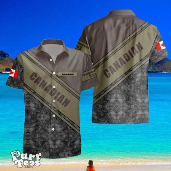 Canadian VeteranSoldier Custom Name Hawaii Shirt Special Gift For Loved Ones Product Photo 2