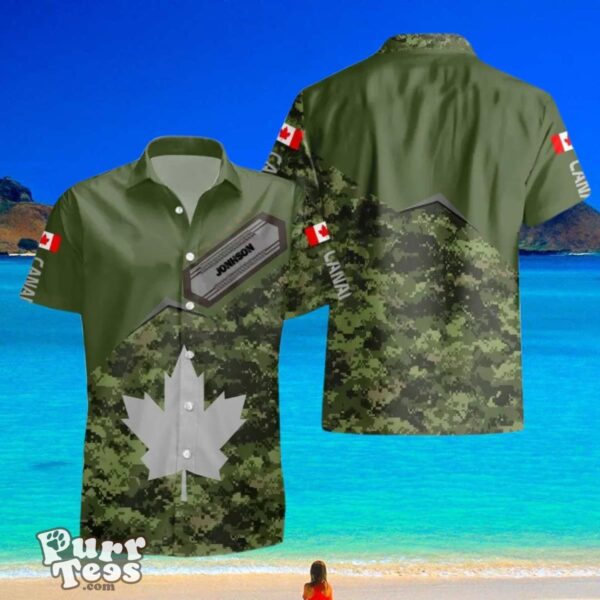 Canadian VeteranSoldier Custom Name Hawaii Shirt Special Gift For Men And Women Product Photo 1