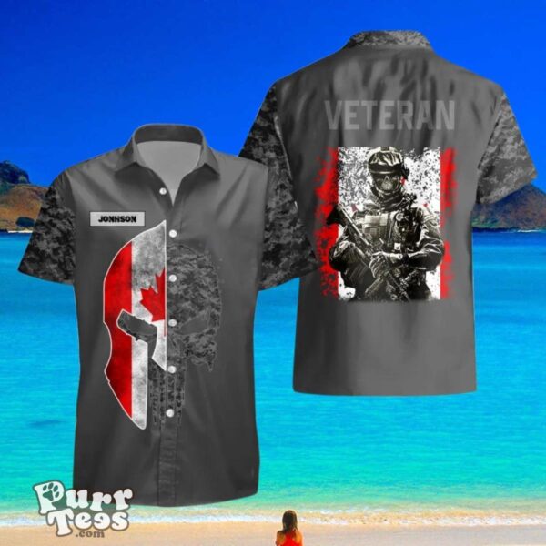 Canadian VeteranSoldier Custom Name Hawaii Shirt Style Gift For Everyone Product Photo 2