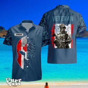 Canadian VeteranSoldier Custom Name Hawaii Shirt Style Gift For Everyone Product Photo 3