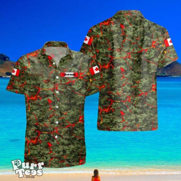 Canadian VeteranSoldier Custom Name Hawaii Shirt Style Gift For Men And Women Product Photo 1