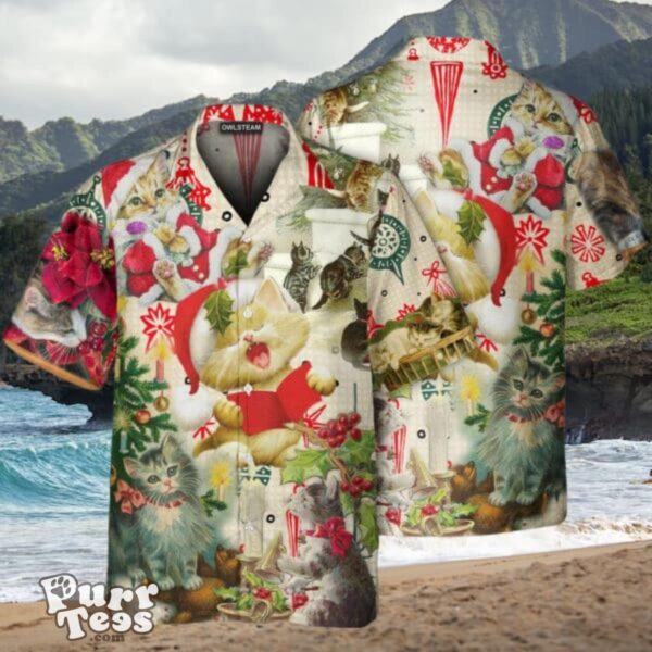 Cats Sing A Song Chrismas Hawaiian Shirt Unique Gift For Men And Women qyy Product Photo 1