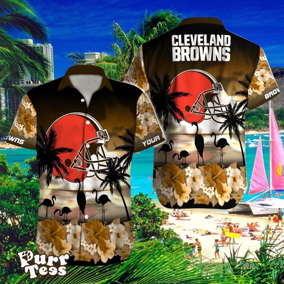 Cleveland Browns Custom Name Hawaiian Shirt Impressive Gift For Men And Women Product Photo 1
