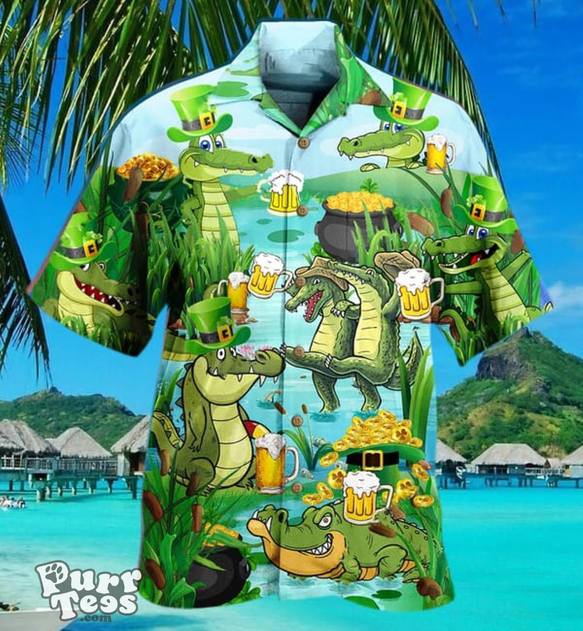 Crocodile Loves Beer Everyday Limited Edition Hawaiian Shirt Best Gift For Men And Women Product Photo 1