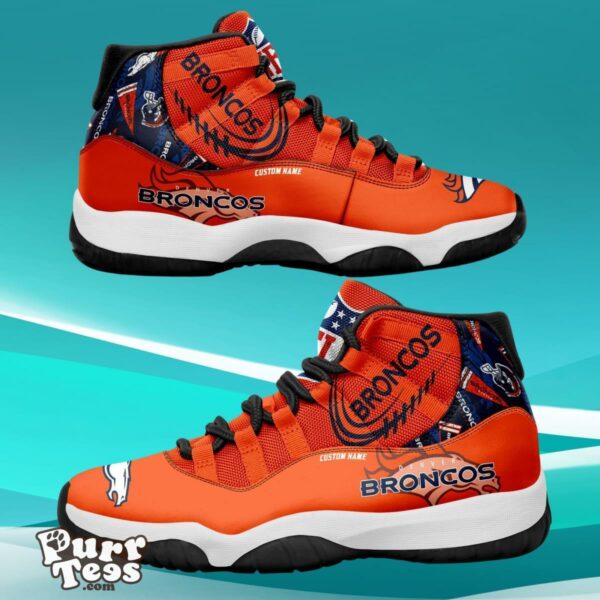 Denver Broncos Custom Name Air Jordan 11 Sneaker Style Gift For Men And Women Product Photo 1