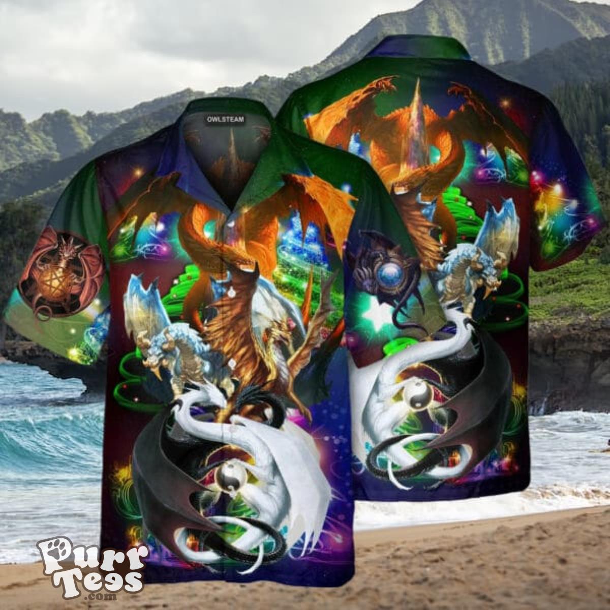Dragon And Merry Christmas 1 Hawaiian Shirt Unique Gift For Men And Women Product Photo 1