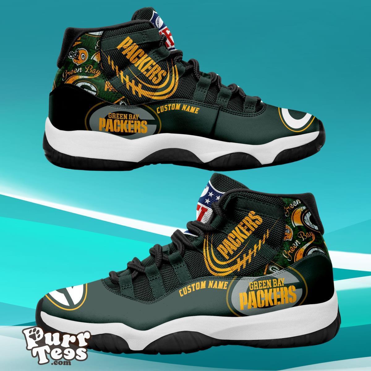 Green Bay Packers Custom Name Air Jordan 11 Sneaker Style Gift For Men And Women Product Photo 1