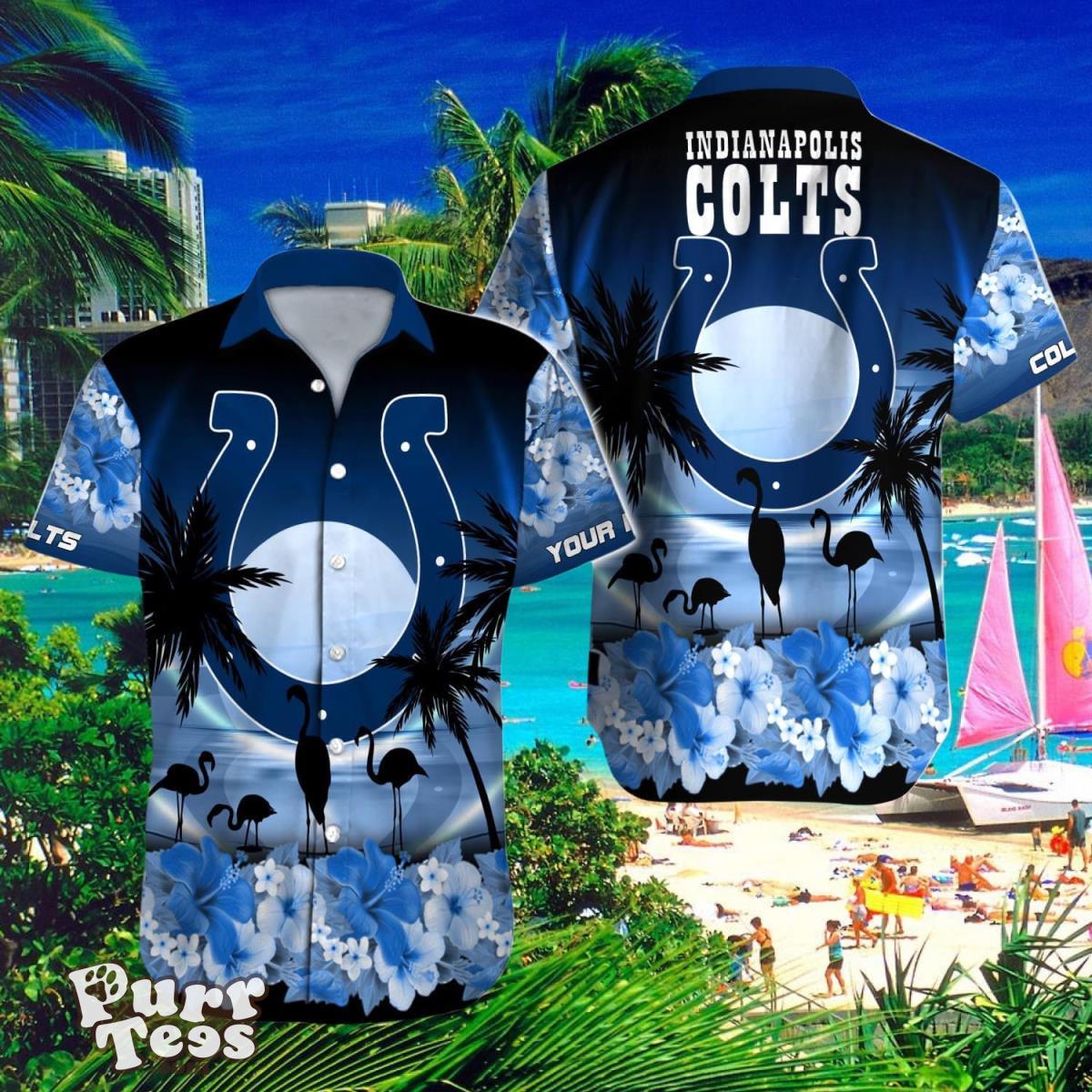 Indianapolis Colts Custom Name Hawaiian Shirt Impressive Gift For Men And Women Product Photo 1