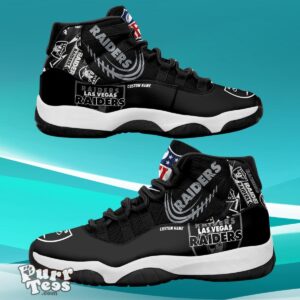 Las Vegas Raiders Custom Name Air Jordan 11 Sneaker Style Gift For Men And Women Product Photo 1