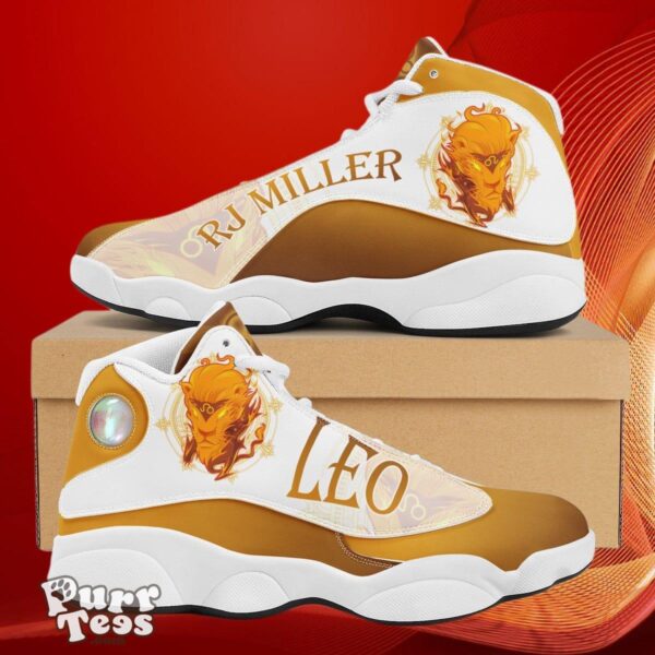 Leo Zodiac Sign Custom Name Sneakers Air Jordan 13 Best Gift For Men Women Product Photo 1