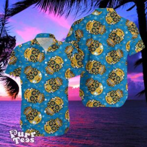 Los Angeles Chargers SKull Hawaiian Shirt And Shorts Best Gift For Men And Women Product Photo 2