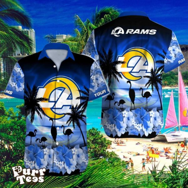 Los Angeles Rams Custom Name Hawaiian Shirt Impressive Gift For Men And Women Product Photo 1