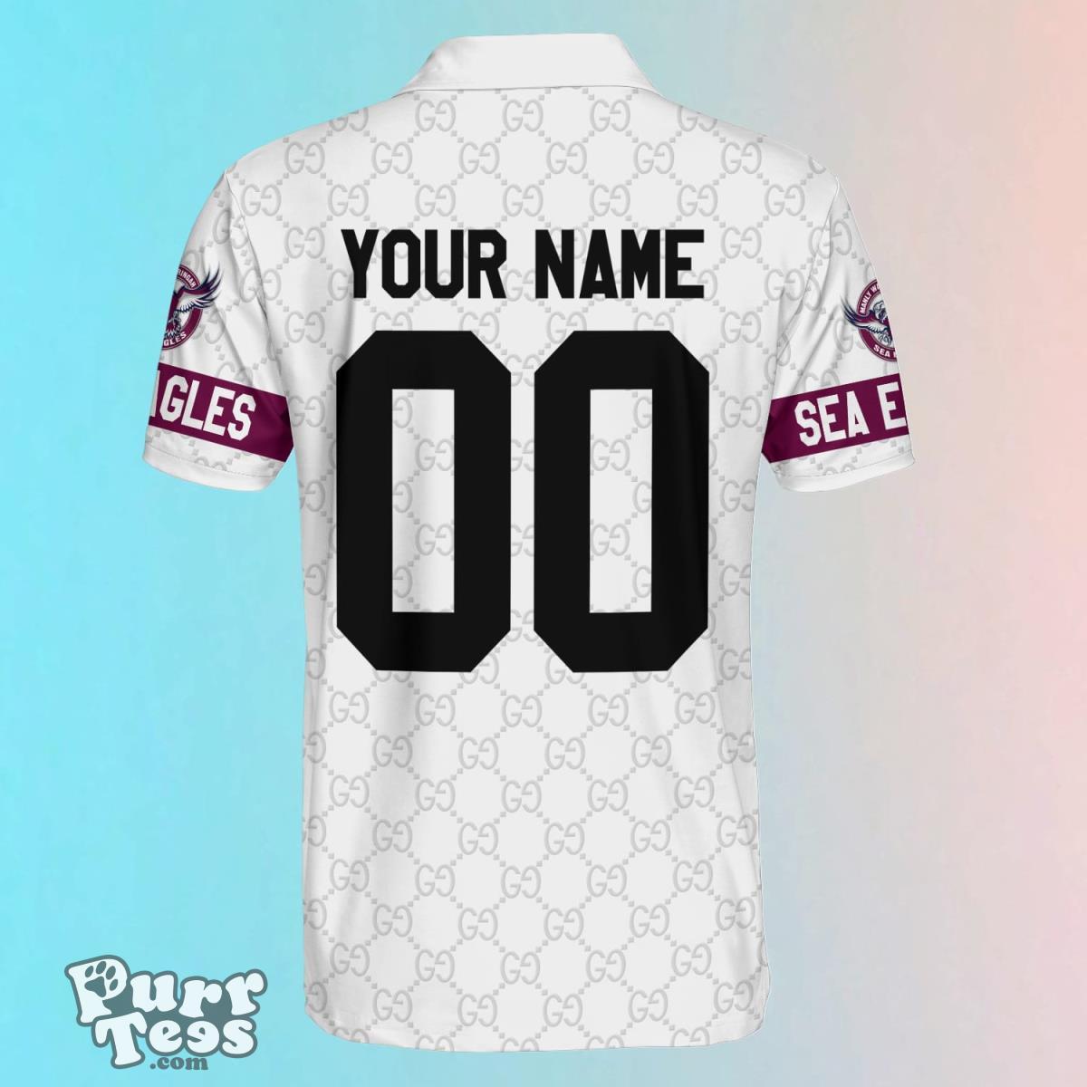 Manly Warringah Sea Eagles Sport Polo Shirt NRL Custom Name Best Gift Product Photo 2