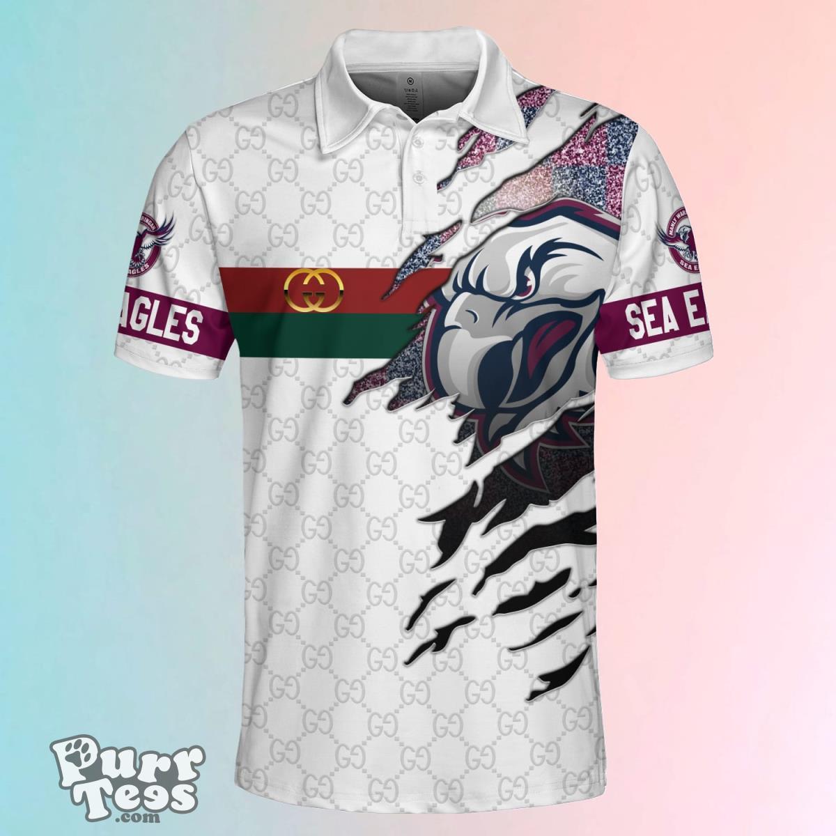 Manly Warringah Sea Eagles Sport Polo Shirt NRL Custom Name Best Gift Product Photo 1