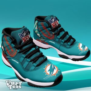 Miami Dolphins Custom Name Air Jordan 11 Sneaker Style Gift For Men And Women Product Photo 2