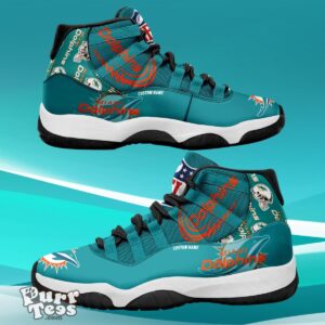 Miami Dolphins Custom Name Air Jordan 11 Sneaker Style Gift For Men And Women Product Photo 1