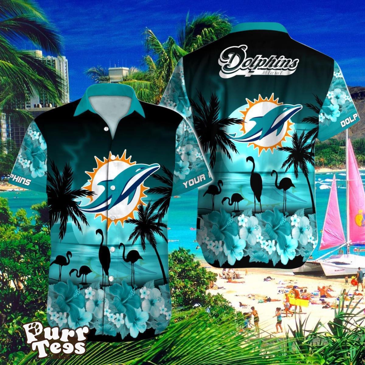 Miami Dolphins Custom Name Hawaiian Shirt Impressive Gift For Men And Women Product Photo 1