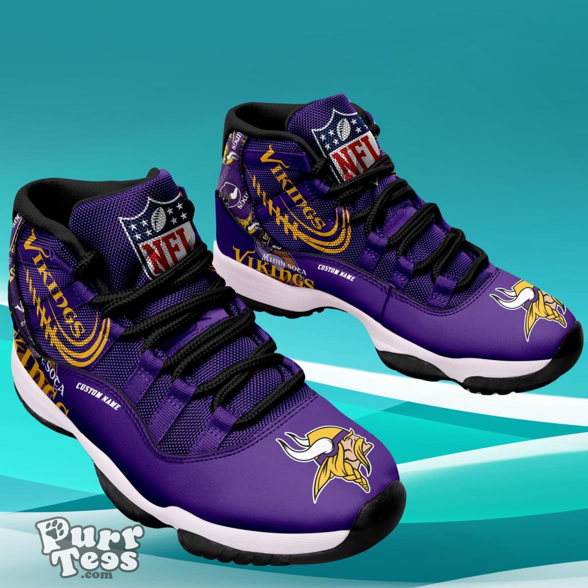 Minnesota Vikings Custom Name Air Jordan 11 Sneaker Style Gift For Men And Women Product Photo 2