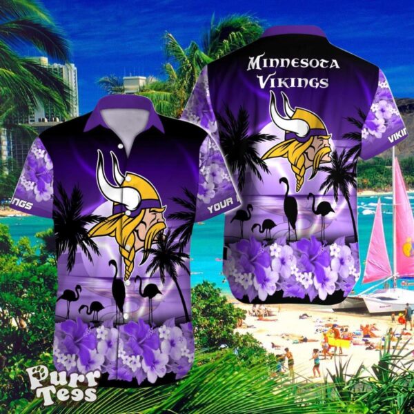 Minnesota Vikings Custom Name Hawaiian Shirt Impressive Gift For Men And Women Product Photo 1