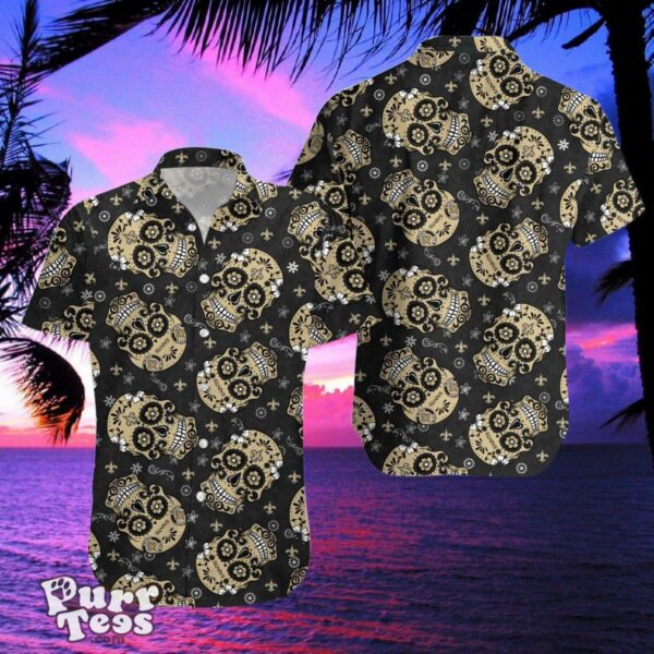 New Orleans Saints SKull Hawaiian Shirt And Shorts Best Gift For Men And Women Product Photo 2