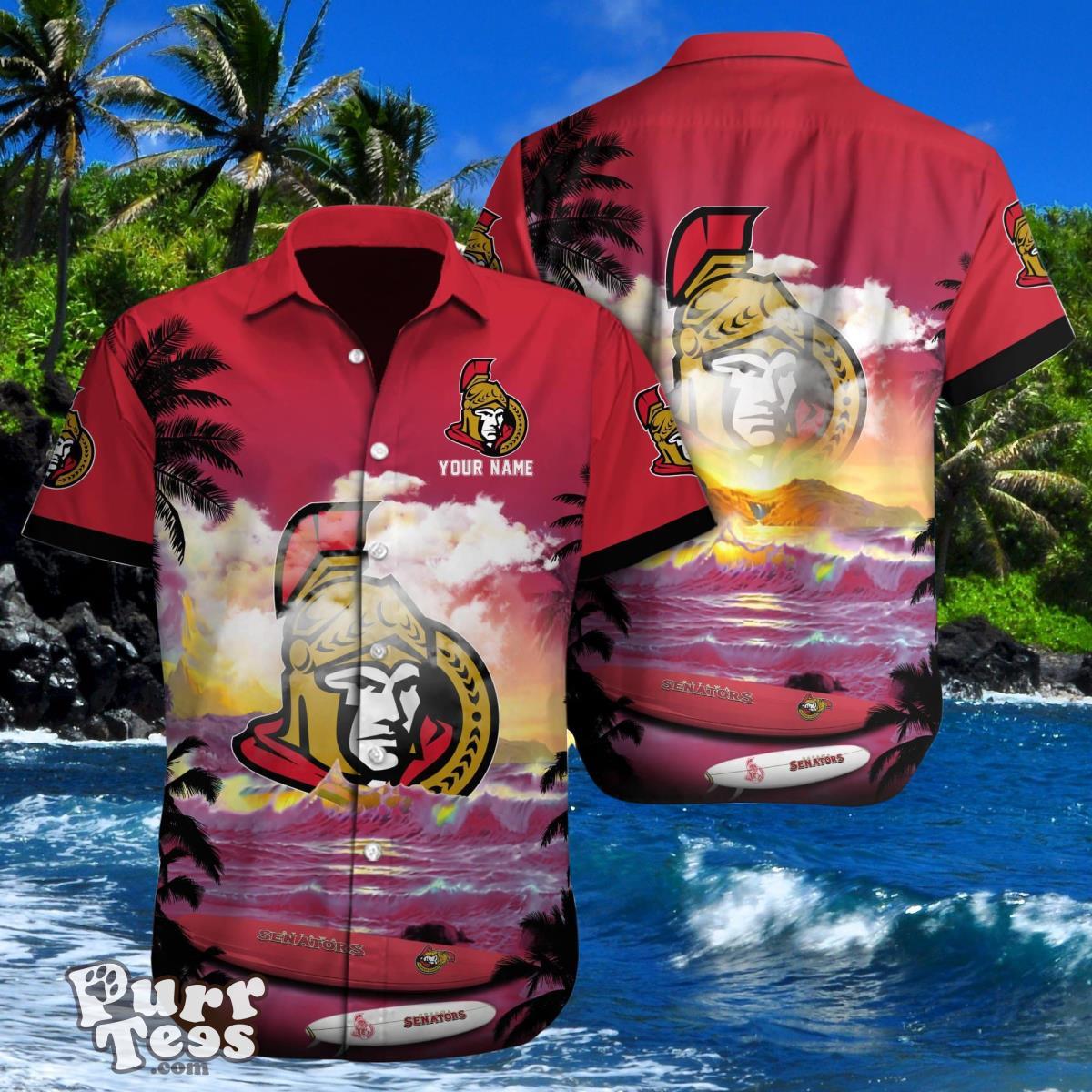 Ottawa Senators Custom Name Hawaiian Shirt Best Gift For Men And Women Product Photo 1