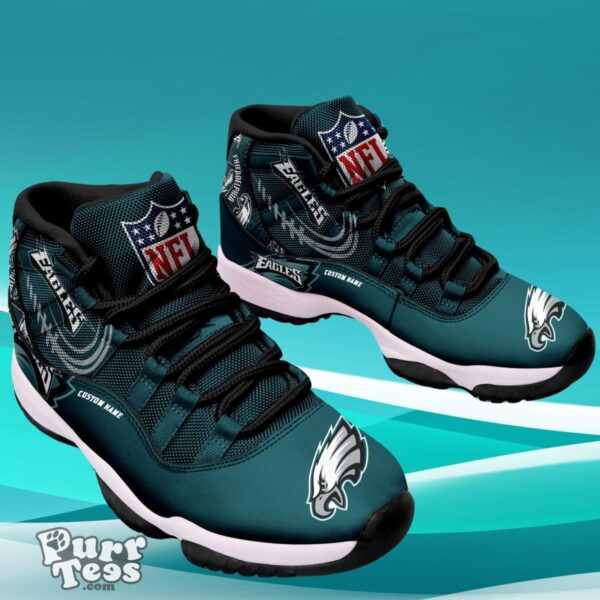 Philadelphia Eagles Custom Name Air Jordan 11 Sneaker Style Gift For Men And Women Product Photo 2