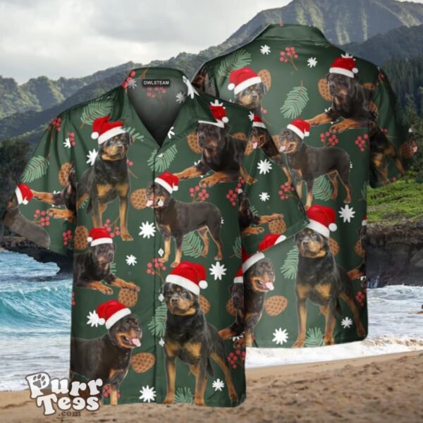Rottweiler Dog Merry Christmas Hawaiian Shirt Unique Gift For Men And Women Product Photo 1