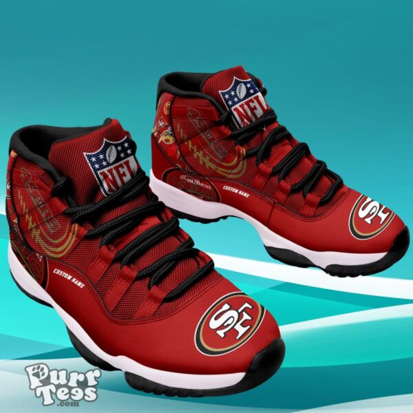San Francisco 49ers Custom Name Air Jordan 11 Sneaker Style Gift For Men And Women Product Photo 2