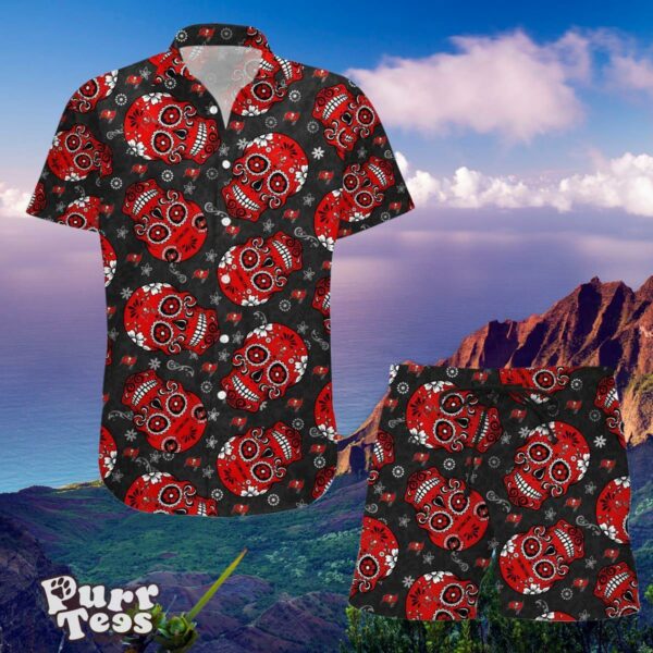 Tampa Bay Buccaneers SKull Hawaiian Shirt And Shorts Best Gift For Men And Women Product Photo 1