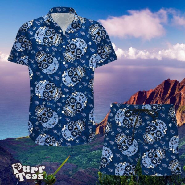 Tennessee Titans SKull Hawaiian Shirt And Shorts Best Gift For Men And Women Product Photo 1
